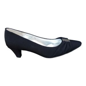Ross Hommerson Black Leather Fabric Slip-on Classic Pump Size 8N